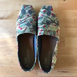 Cactus Print Toms Slip Ons